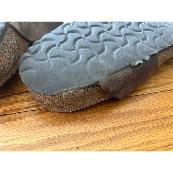 Birkenstock Gizeh Leather Unisex Sandal Brown Men 10/10.5 Women 11 - Picture 6 of 11